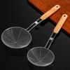 Stainless Steel Colander Strainer with Wooden Handle Hot Pot Oil Filter Skimmer Mesh Sieves Scoop Kitchen Utensils