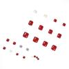 Red Rhinestone Press-On Toenail Art Stickers