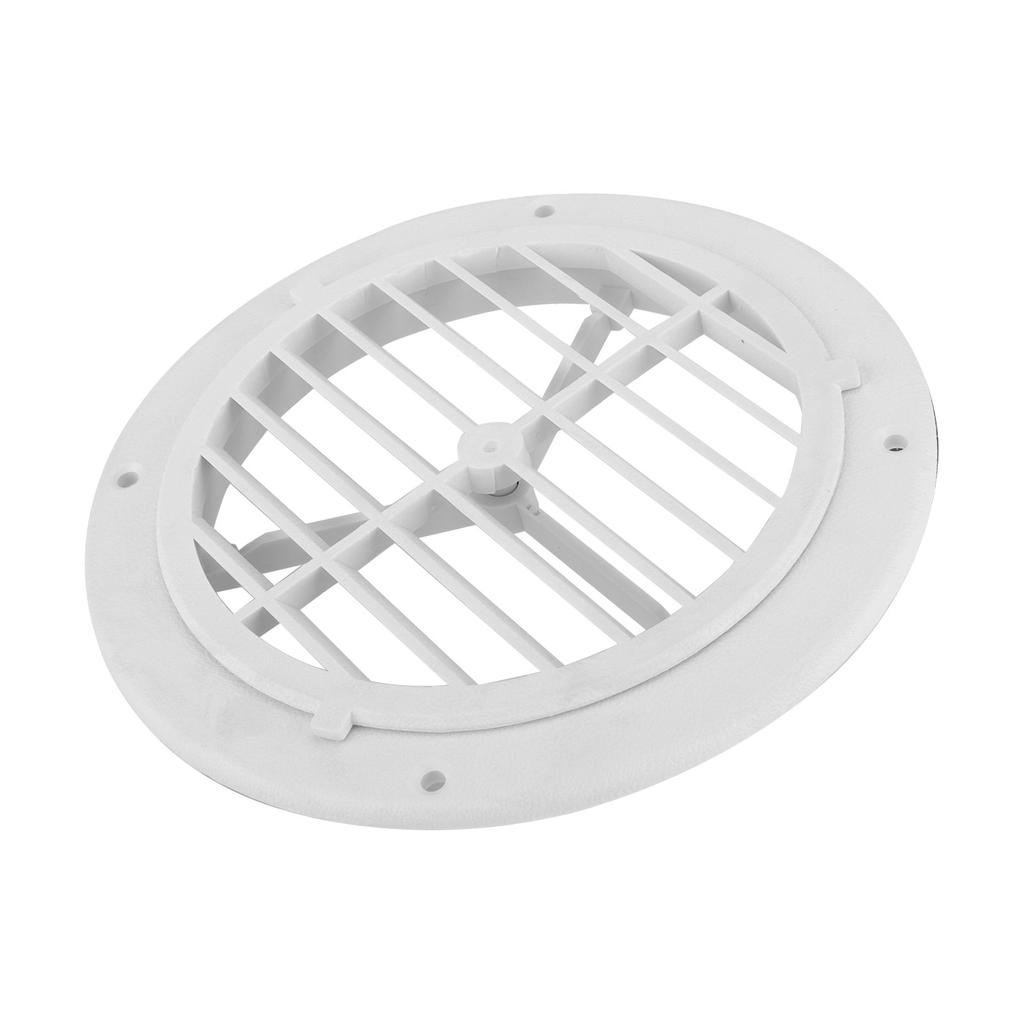Marine HVAC 164mm 6.5in Air Vent Cover Adjustable Wind Direction Round White for Yachts Boats RVs Bathrooms