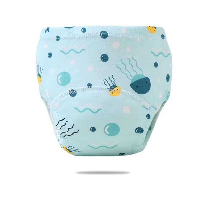 6-lagige wasserdichte, wiederverwendbare Baumwolle, Baby-Trainingshose, Säuglings-Shorts, Unterwäsche, Stoff, Babywindel, Windeln, Höschen, Windelwechsel