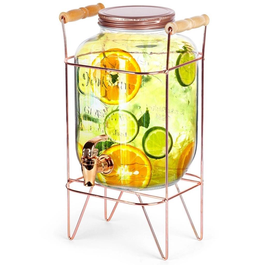 Glass Jar 4.2L For Drinks With Tap And Stand 139602