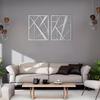 2pcs Abstract Metal Line Wall Art Modern Geometric Pattern Panel Set for Home Scene Themed Party Decoration Housewarming Gift