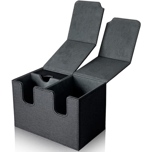 Treasure ONE - A calming design deck case for trading cards and card games, with dividers and dice compartments, large capacity, available in gray and