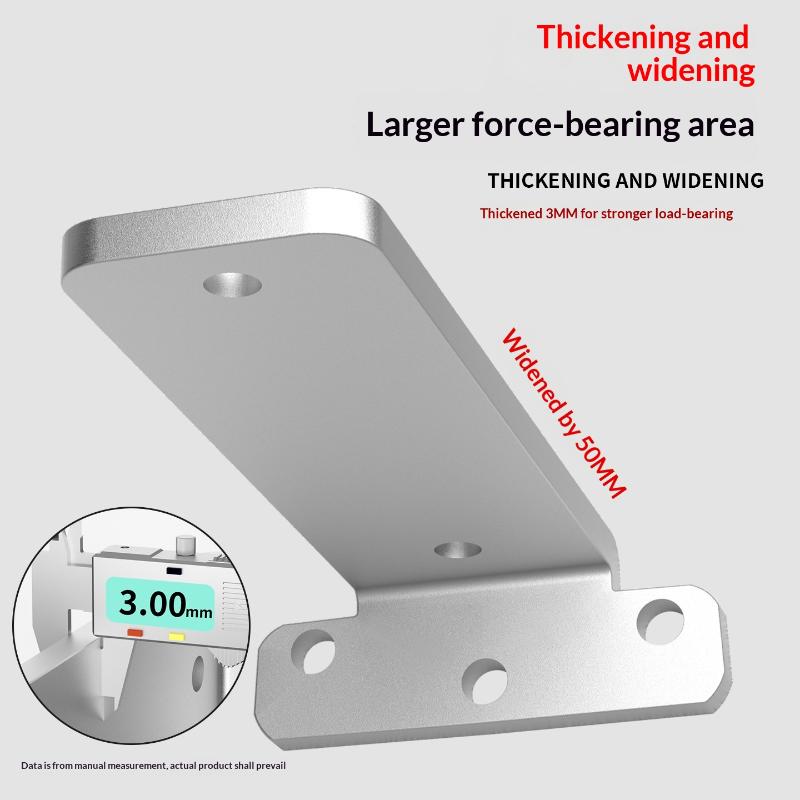 1 Set 6mm L-shape Partition Support Brackets Wall Mount Fixed Rack With Screw Heavy Duty Shelf Brackets Industrial Metal Bracket