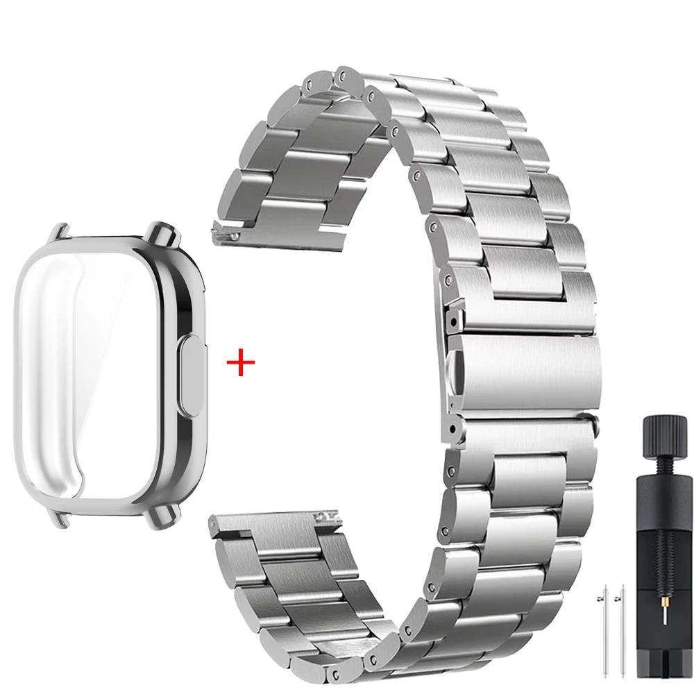 TPU Case+Stainless Steel Strap For Redmi Watch 5 Active Soft Case For Xiaomi Redmi Watch 5 Lite Luxury Metal Watchband Correa