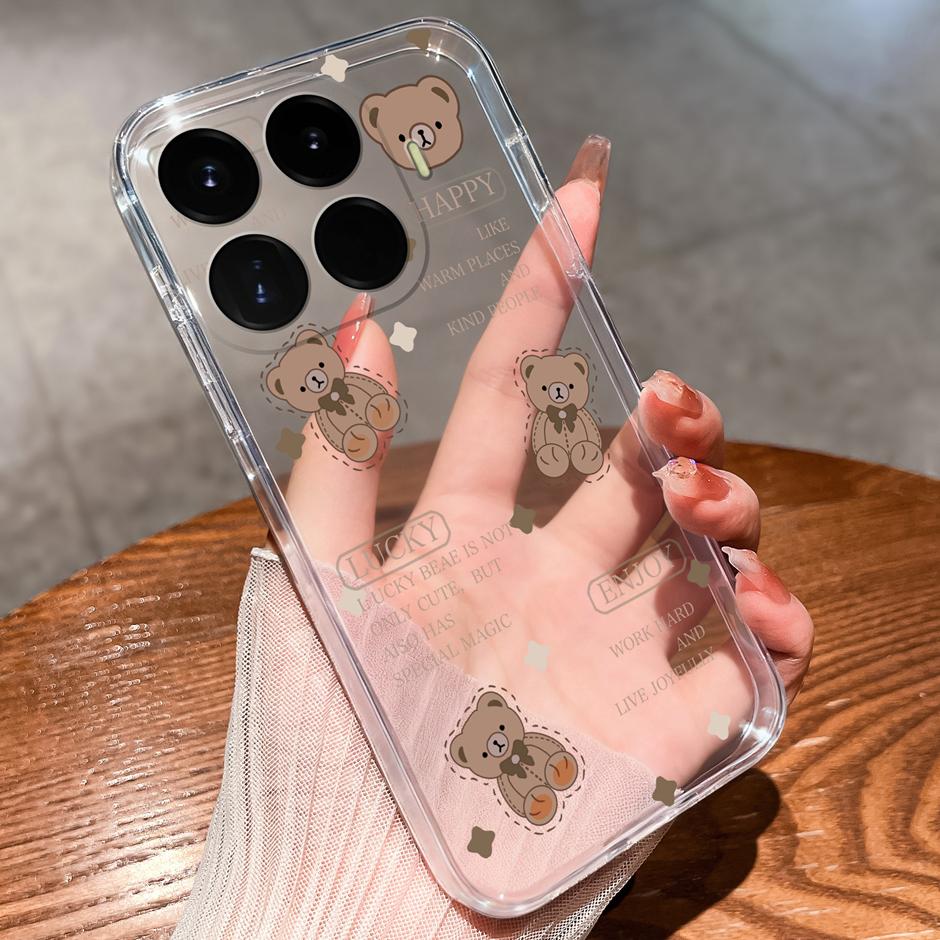 Case For Xiaomi17T 17Ultra Beautiful Flower Astronaut Anti-Fingerprint Transparent Shell For Xiaomi 17T 17 Ultra Coque Funda