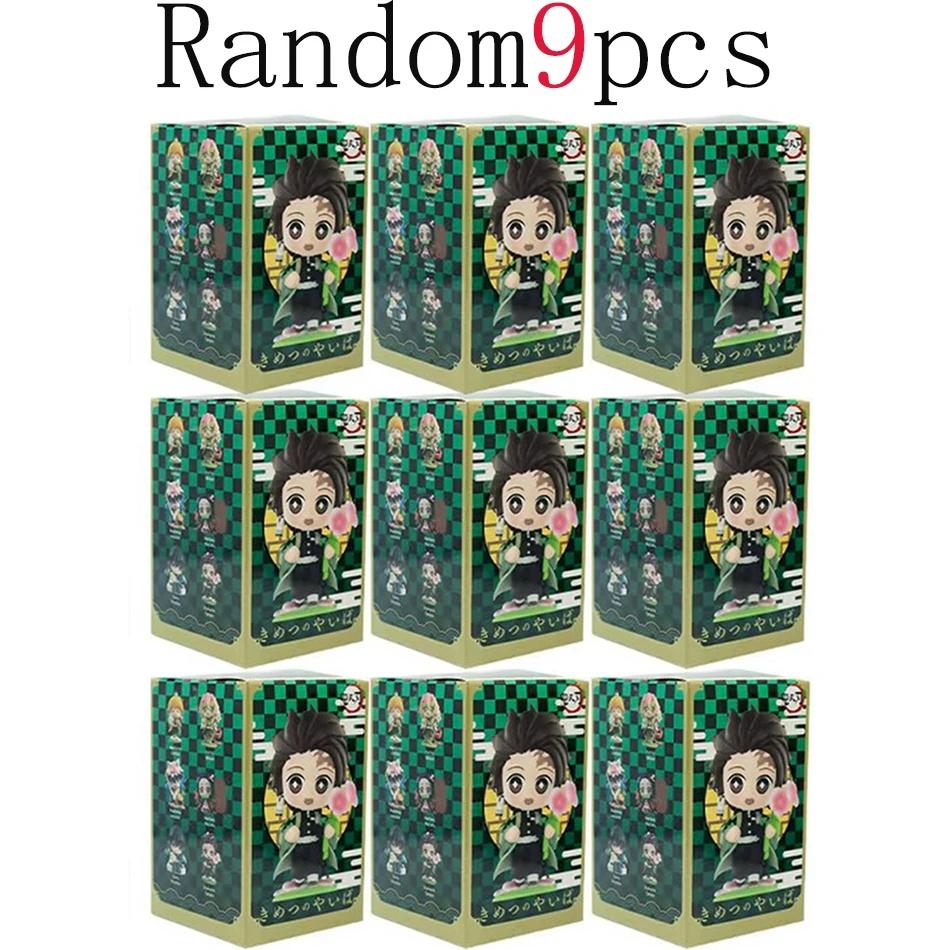 Demon Slayer Kimetsu Yaiba Version Figure Blind Box Set Styles Anime Character Collectible Model Doll Gift Q no 12 Random Trendy Mystery Surprise