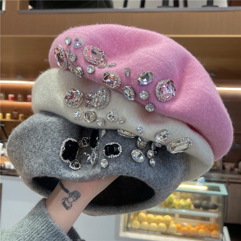 Berretto autunnale e invernale  cappello caldo in lana  Donna  Femminile Caldo Versatile cappello a zucca