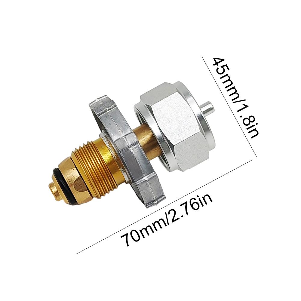 Gas Stove Connector Tank Head Adapter Portable Propane Tank Adapter Copper Camping Bottle Propane Transfer Nozzle for BBQ Picnic