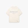 Camiseta Masculina Oversized de Algodão com Estampa de Letras Ousadas Tecido Macio e Grosso Camiseta Casual de Manga Curta