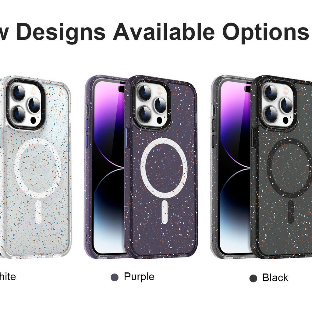 For IPhone16 Splash Ink Magnetic Phone Case for Apple 15pro Colorful 14 Skin-feel Mobile Phone Protective Case