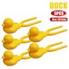 5Pcs Duck Shaped Snowball Maker Clip Children Outdoor Plastic Winter Snow Sand Making Mould Tool for Kids Fight Fun Sports Toys
