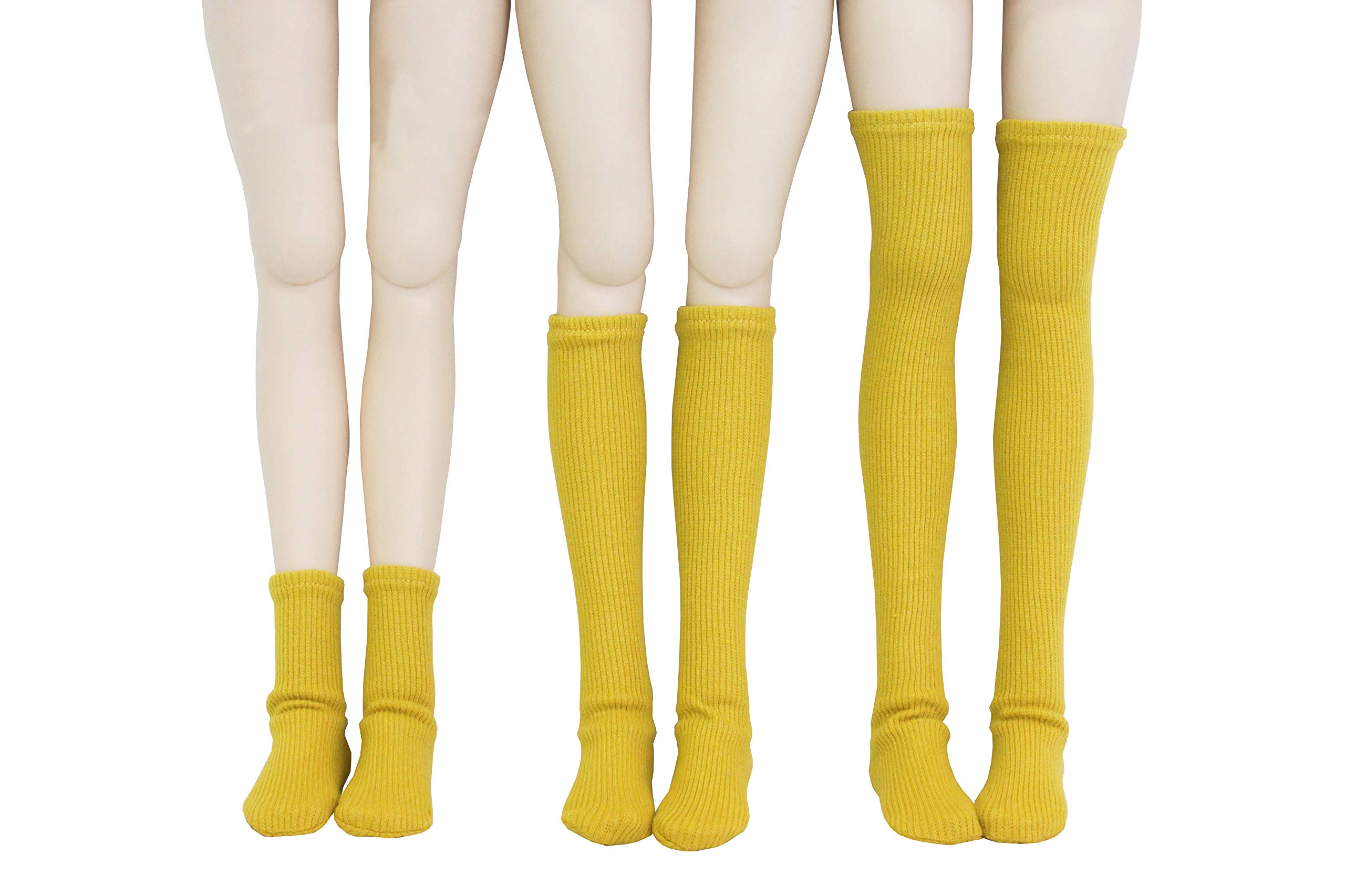 

Petite Marie Scale BJD Doll Clothes Set Bear Terry Compatible with 60cm BJD Dolls 1/3 (Plain Socks, Clothes, Over-the-Knee Socks, Left/Right Socks, горчичный