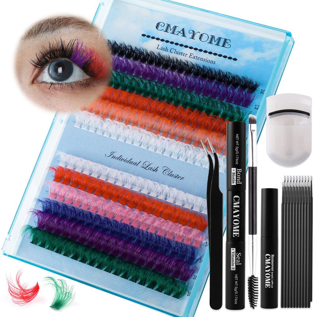 Diy Single Cluster Of Hot Melt False Eyelashes Simulation Natural Thick Self-Grafting Color Eyelashes