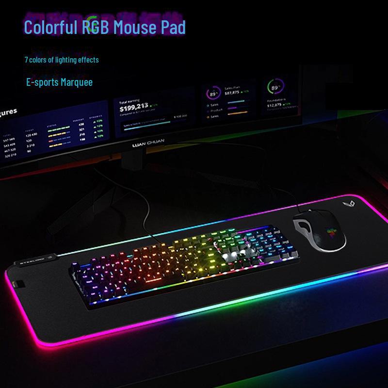 Lysande Smutsavvisande RGB Spelmusmatta – Stor, Vattentät, Enfärgad