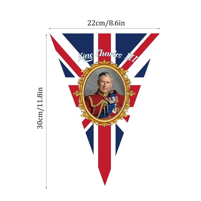 King Charles Bunting New King Charles Union Jack Flag King Flag 8.2ft King Charles 3rd Coronation Flag Our New King To Be Large