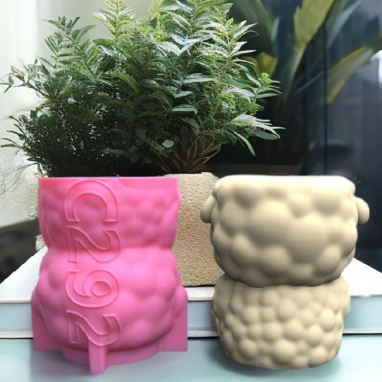 Succulent Planter Silicone Mold Cute Little Sheep Flower Pot Concrete Mold DIY Flower Vase Epoxy Resin Casting Tool