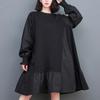 Long Sleeve Plus Size  Vintage New In Dresses for Women Casual Loose Midi Spring Autumn Dress
