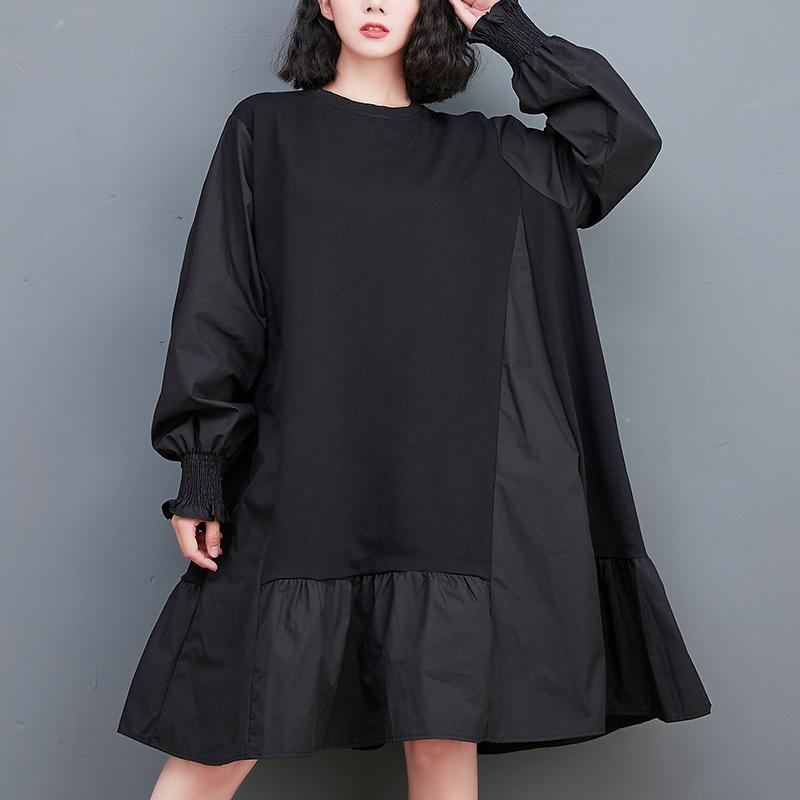 Long Sleeve Plus Size Vintage New In Dresses for Women Casual Loose Midi Spring Autumn Dress