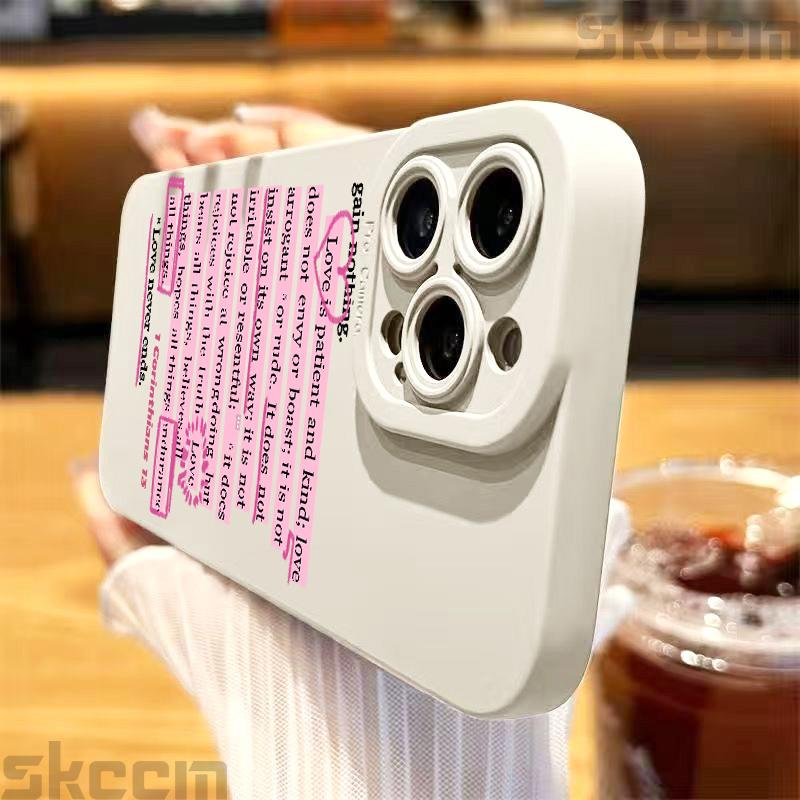 Poem Of Love Silicone Phone Case For Samsung Galaxy S25 Ultra S24 Plus S23 S22 S21 S20 FE A15 A35 A54 A55 Candy Soft Cover