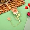 Lotus Leaf Metal Bookmark Pendant Rose Bookmark Stationery Lotus Leaf Book Mark  Student