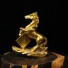 Small Curio Chinese Brass Lovable 12 Zodiac Animal Horse Wealth Pendant Decoration
