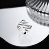 925 Silver Open Finger Ring Punk Lines Geometric Openwork Simple Stackable For Women Girl Jewelry Gift Dropship Wholesale