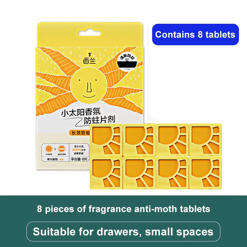 

Гардеробная защита от моли, шарики от нафталина, защита от плесени, защита от влаги, защита от насекомых, осушитель, защита от тараканов, средство от моли для мебели из массива дерева Дезодорант Anti-moth tablets - 8 tablets