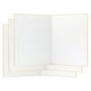 Foldable Colored Plain X Gold Set of 3 Autograph Paper, Double-sided, White, 27.3cm 48.4cm, Border, Boards.