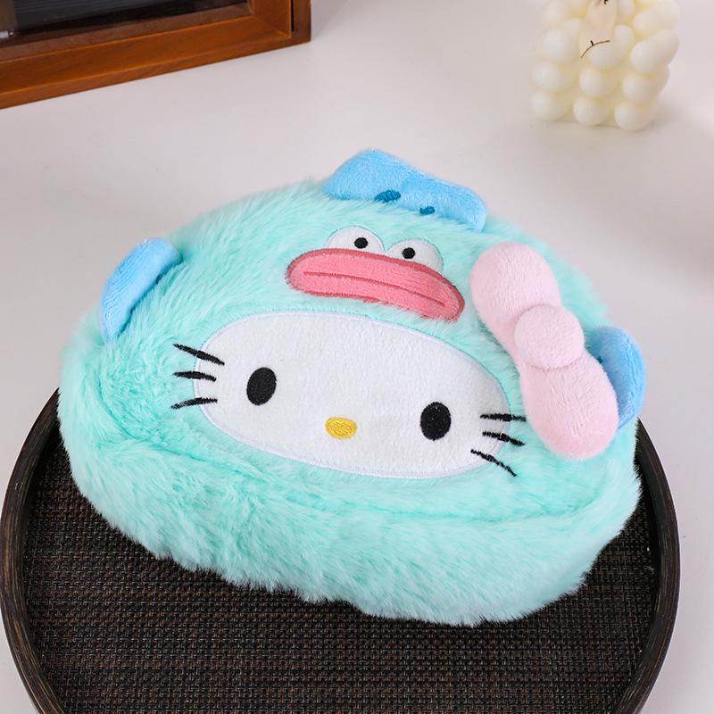 Japanese Style Cat Plush Pencil Case - Cute Beaver Cartoon, Large Capacity Stationery Storage Bag