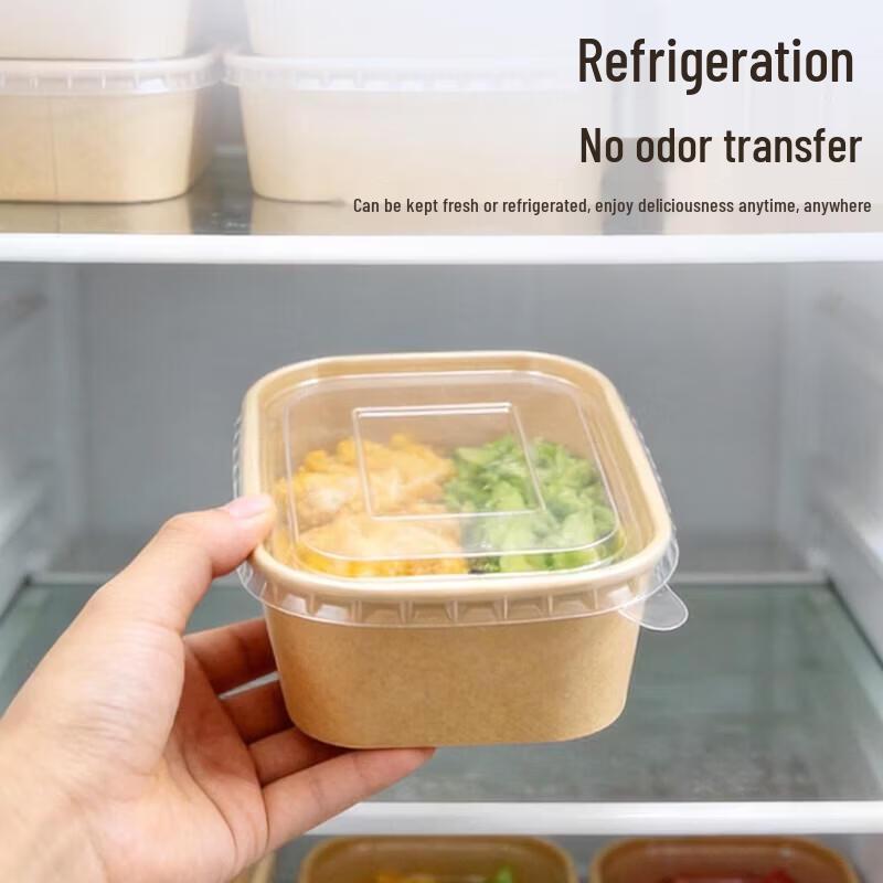 HANDUNYOU Disposable Kraft Paper Food Containers