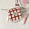 Large Plaid Makeup Bag with High Aesthetic Value, Small Cherry Sanitary Pad, Portable Mini Storage Bag, Bluetooth Earphone Bag