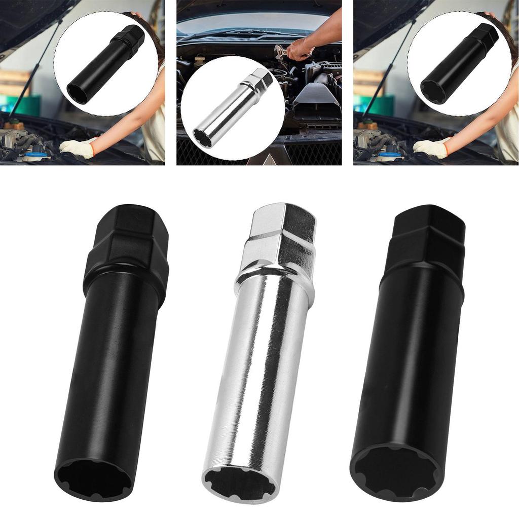 Automotive Lug Nut Socket Set Sturdy Carbon Steel Tuner Key Universal Tire Tool Sleeve for Car SUV Truck