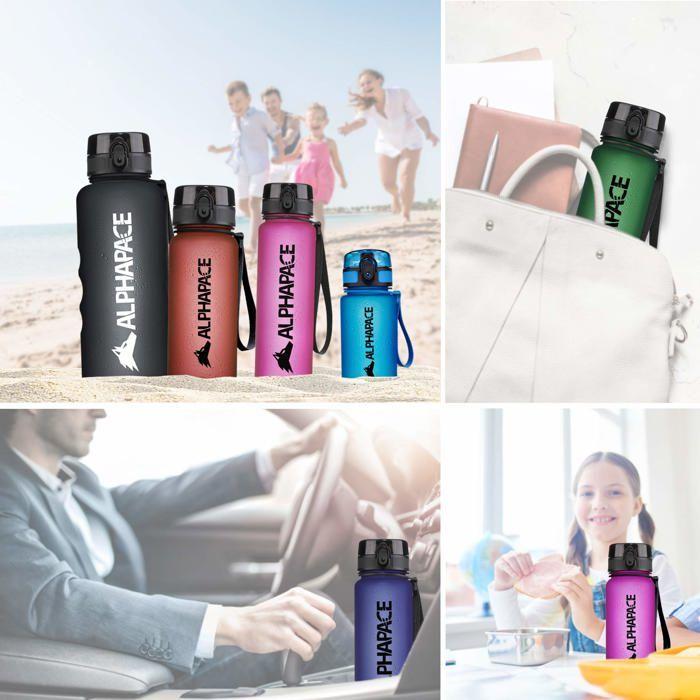 Gourde - alphapace - 350 ml - bleu - système de fermeture snap-lock - technologie airflow-hole