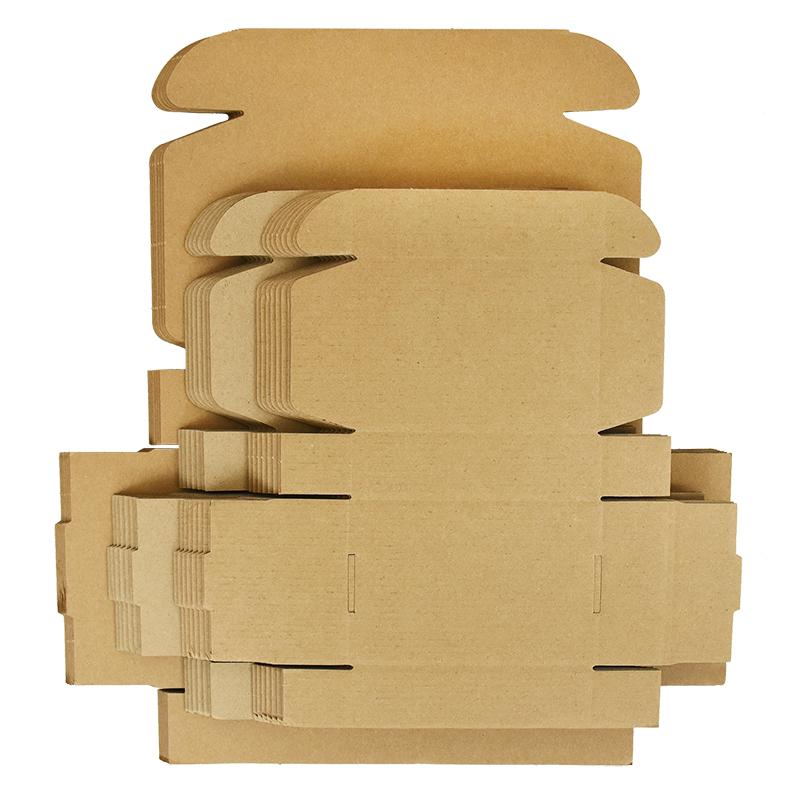 5Pcs Multi Size Brown Kraft Paper Gift Box Christmas Cookies Candy Packaging Box Wedding Gifts For Guest Handmade Soap Wrapping