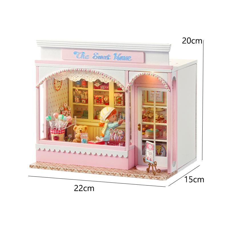 Miniature Doll House Handmade 3D Puzzle Assembly Building Model Kit Creative Room Bedroom Decoration With Furniture Wooden Craft