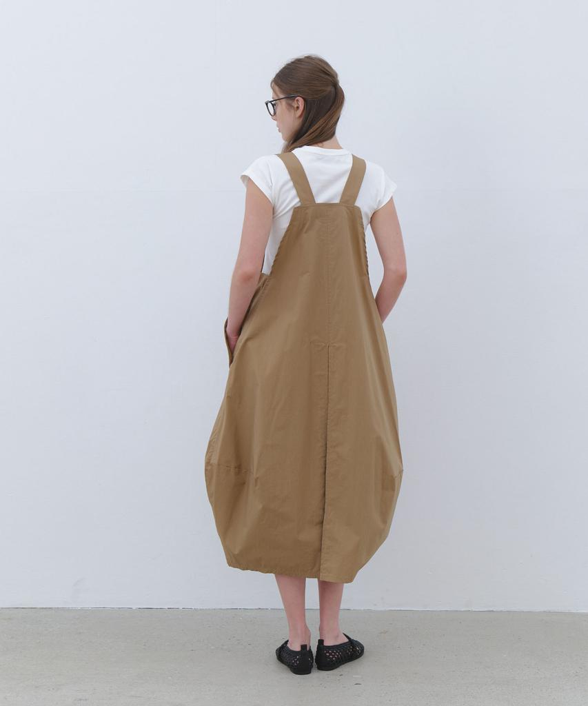 Cluny Cotton Utility Overall Dress - Khaki