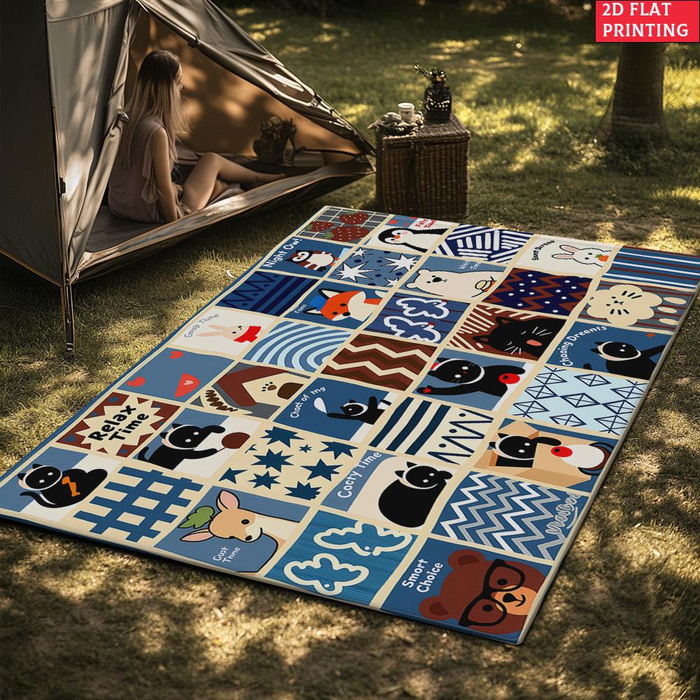 Bohemian Print Rug Anime Rug Living Room Carpet Large Children's Play Carpet Home Decorations Mat Baby Play Mat Gaming Mat