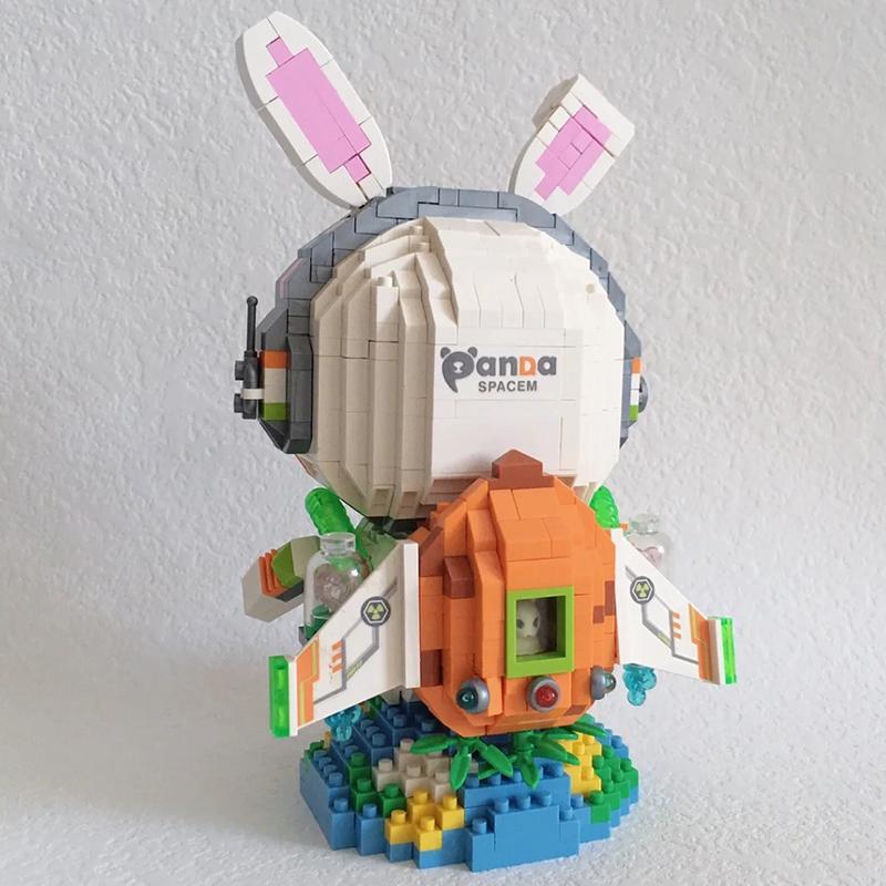 LOZ 8118 Animal World Space Astronaut Spaceman Panda Earth Flag DIY Mini Diamond Blocks Bricks Building Toy For Children No Box