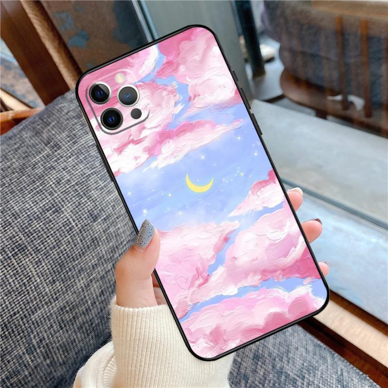 Korean Sunset Scenery Phone Case For iPhone 16 15 14 13 12 11 Pro Max 12 13 mini XR 15 16 Plus 16e Cover Shell