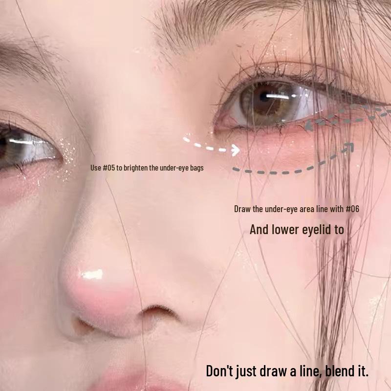 Sparkling Highlight Gel Eyeliner: Waterproof, Smudge-Proof Pen for Easy Under-Eye Bags and Pearl Finish - Ideal for Beginners