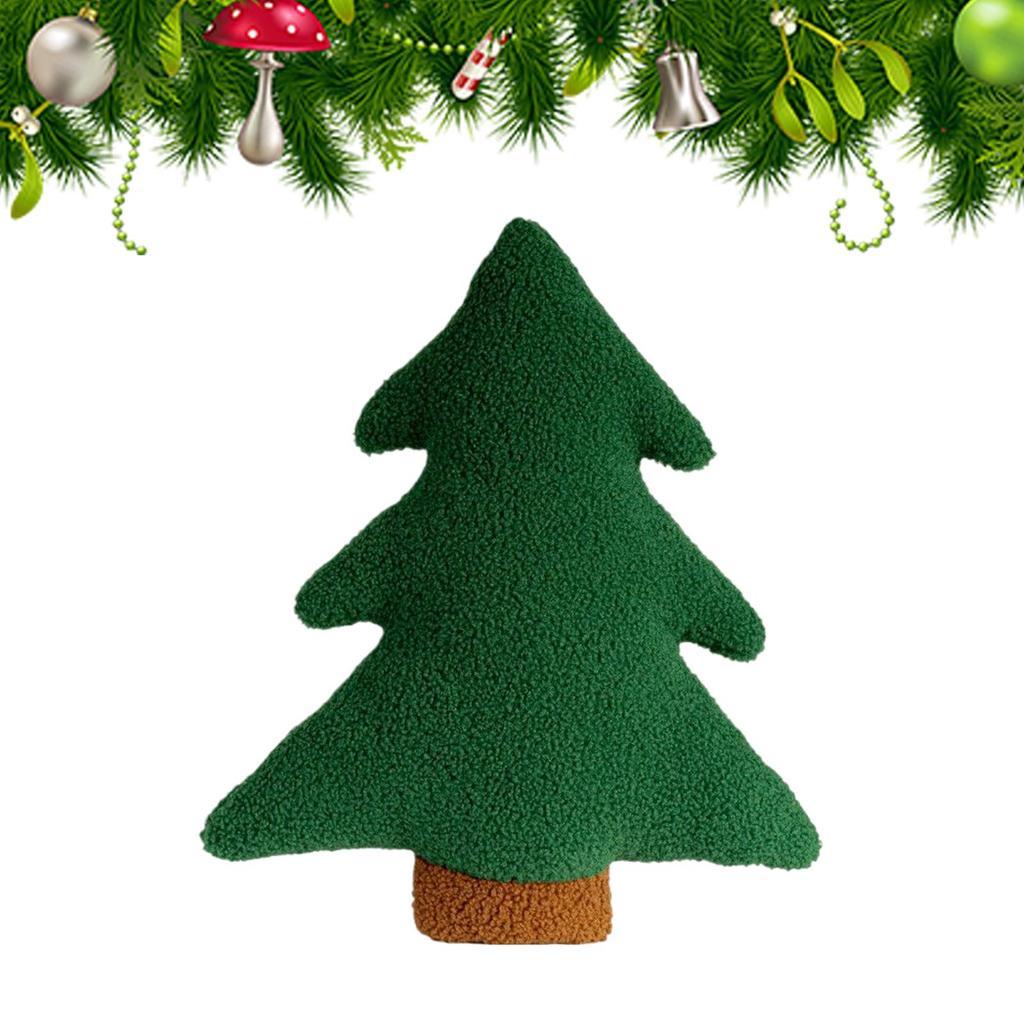 Christmas Couch Pillows Tree Plush Pillows Decorative Cushion Back Cushion Christmas Decorations for Holiday Living Room Sofa
