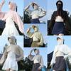 Long Sleeve Facemask Hat Sunscreen Shawl Solid Color Sun Protection Clothing  Fishing