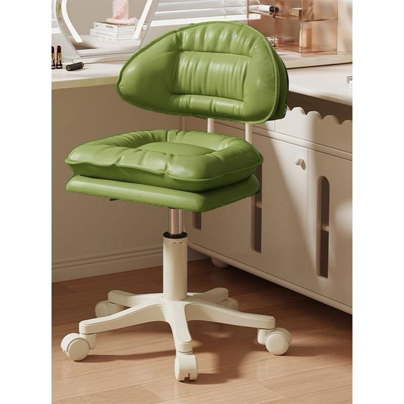 Liftable Rotating Beauty Stool with Backrest - Simplistic Design for Makeup and Nail Art
