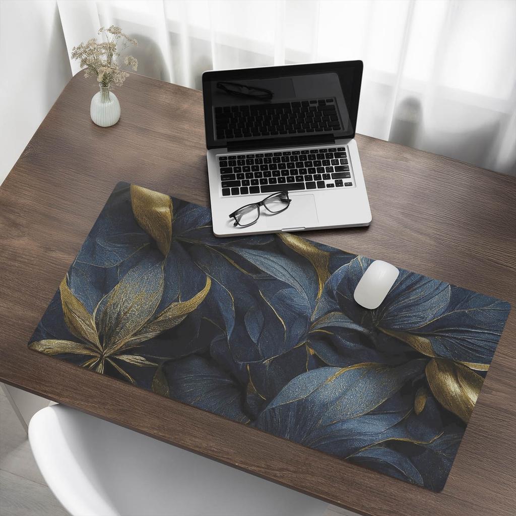 Protective Mat Desk Pad Table Tabletop Leaves with Elegance 100X50 Cm