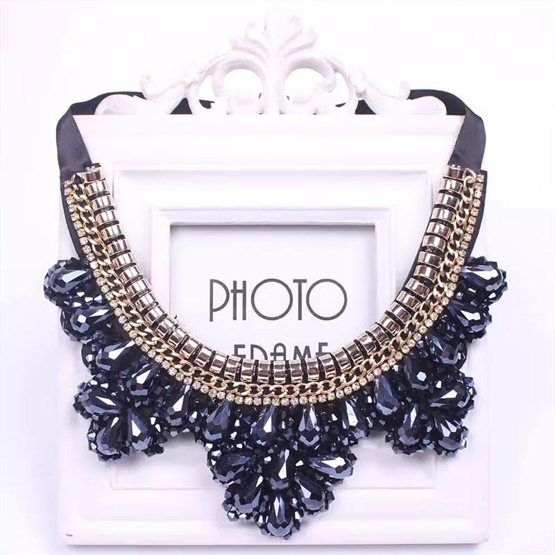 Colar Falso de Diamantes Colar de Gola de Cristal Removível Para Mulheres Gola Falsa Acessórios de Roupa Removíveis Nep Kraagie