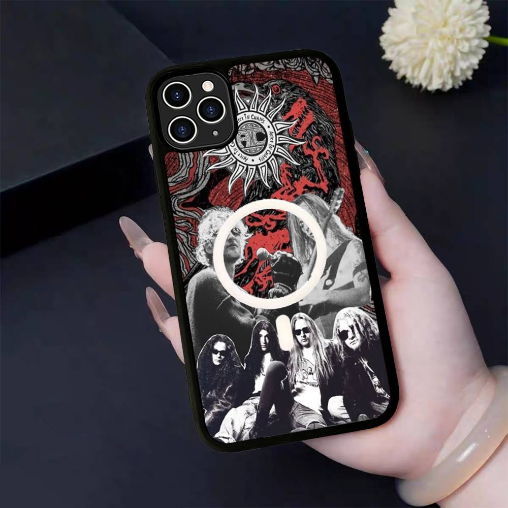 Retro Band A-Alice In C-Chains For Magsafe Magnetic Wireless Phone Case For IPhone 11 12 13 14 15 16 17 Pro Max Plus Cover