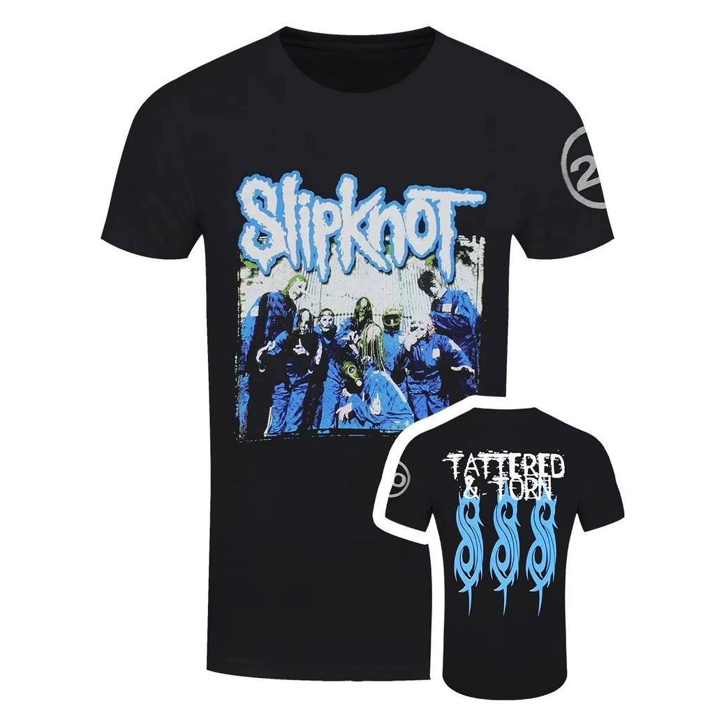 Slipknot Metal Band T-Shirt da Uomo Cotone Unisex Girocollo Manica Corta Oversize Y2k Moda Popolare Stile Horror Regali per Fan