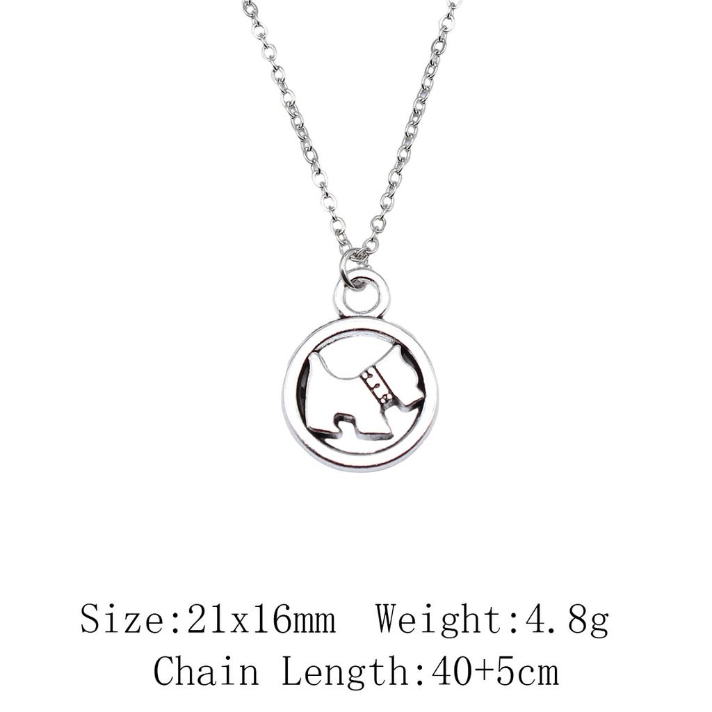 Vintage Animal Pendant Necklace Cat Animal Charm Necklaces Forest Ocean Western Jewelry Gift For Making DIY