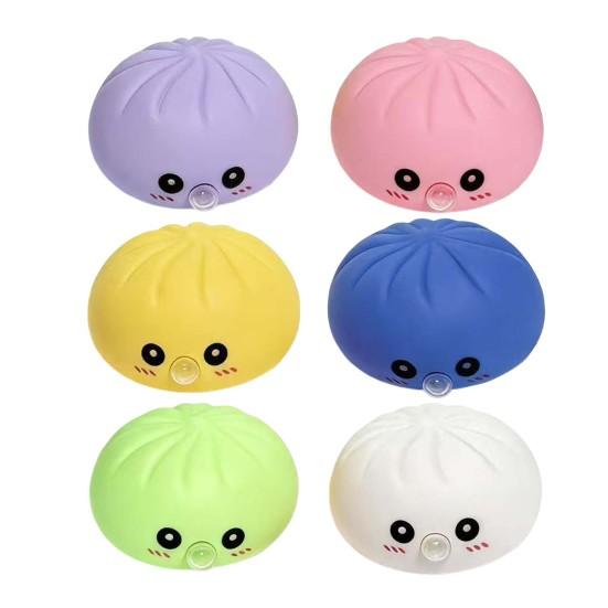 Rice Dumpling Squeeze Toy Soft Stress Relief Balls Cute Blow Bubbles Shape Skin-Friendly Fidget Toy for Adults